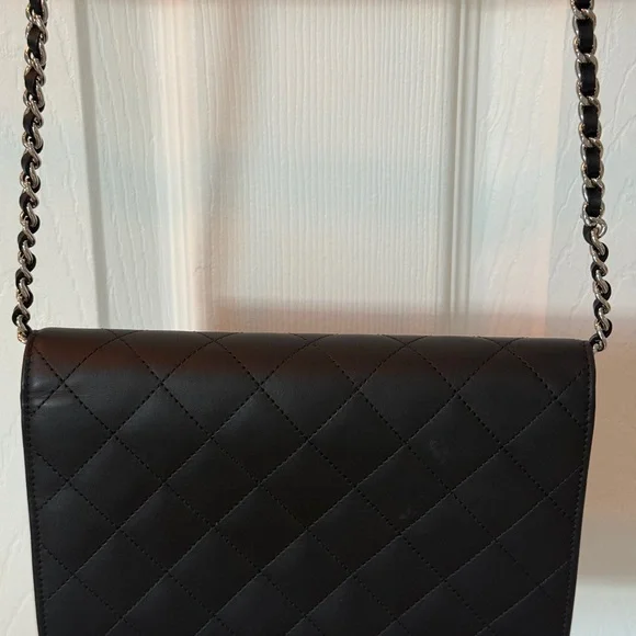 Authentic New Chanel Black Quilted Clutch - Picture 6 of 12